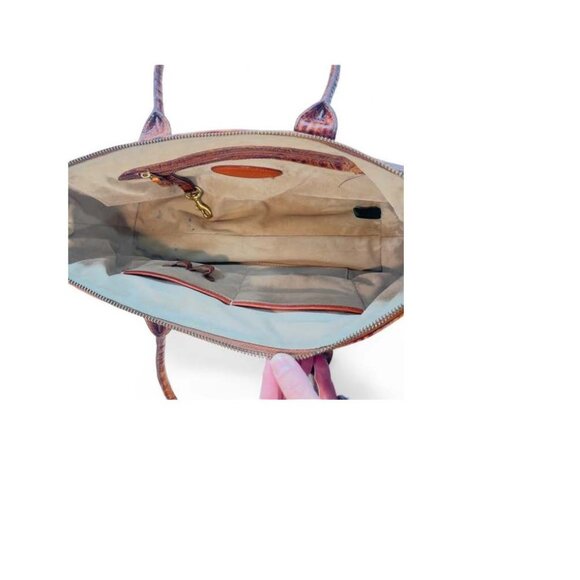 **EUC** BRAHMIN Elegant Brown Crocodile Pattern Women's Bag - Picture 5 of 5